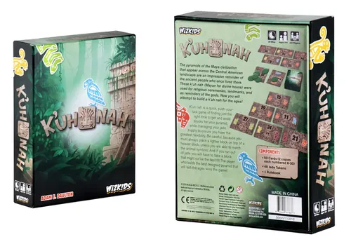 Kuhnah board game box front and back view by Amandine Dugon