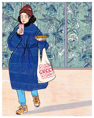 Mujeres de moda con bolso Gucci.