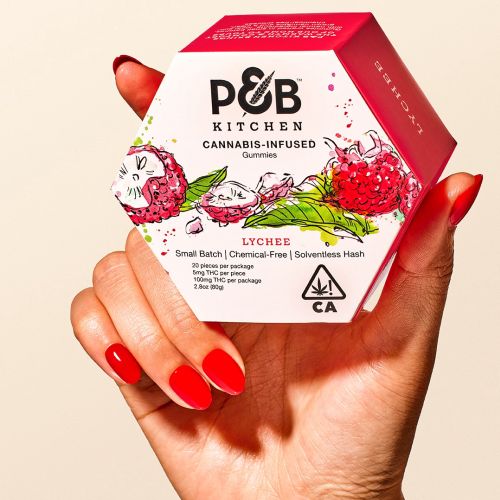 Decorative packing of P&B Kitchen Cannabis-Infused gummies