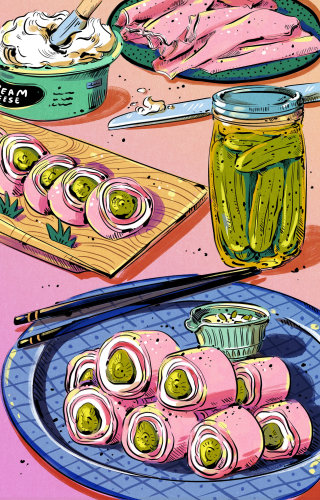 Ilustração alimentar de sushi de Minnesota