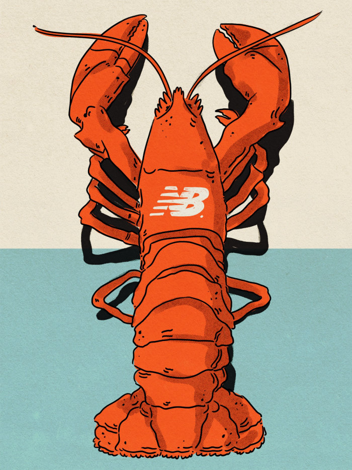 Excotic artwork of New Balance Lobster