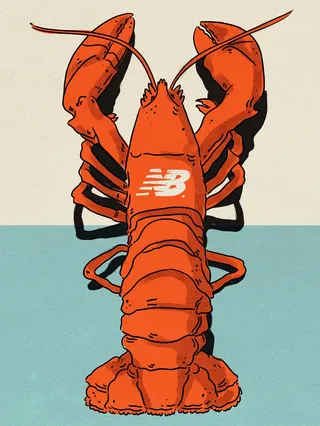 Excotic artwork of New Balance Lobster