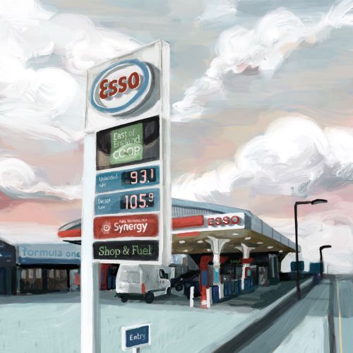 Illustration of Esso Felixstowe, Gas station in Felixstowe, England