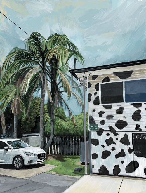 Photorealism illustration of Mooball is a locality in the Tweed Shire