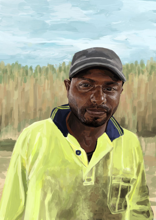 Portraits of Vanuatu in painting style
