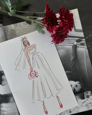 Fashion sketch of human figure in dynamic pose