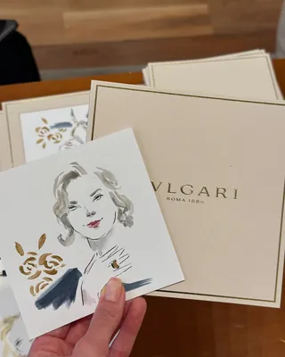 Whimsical caricatures from BVLGARI’s boutique gathering