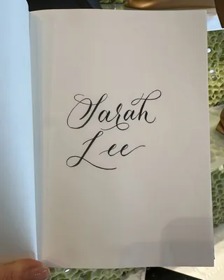 Sarah & Lee calligraphy illustration