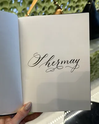 Custom typography artwork featuring Shermay