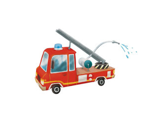 Diseño de ilustración de camión de bomberos.
