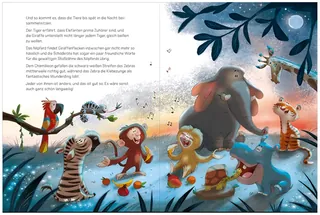 Joyful animals playing and dancing in water, illustrated by Andreas Besser