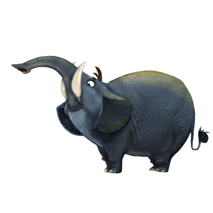 photorealistic illustration of elephant