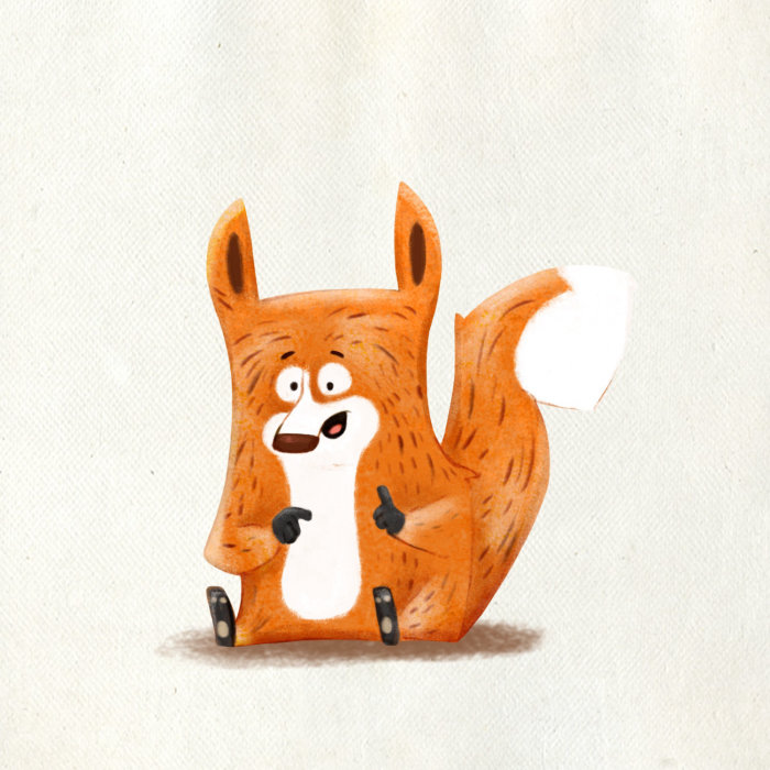 character illustration of an scared animal
