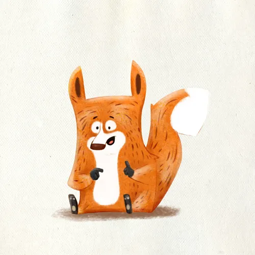 Charakterillustration eines verängstigten Tieres


