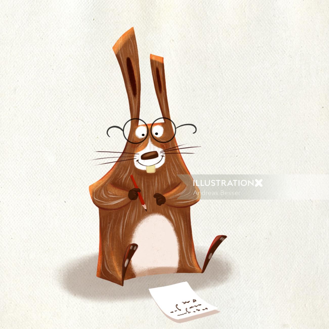 Illustration of a animal cartoon character