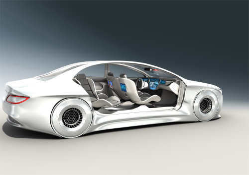 3D / CGI interior of a car