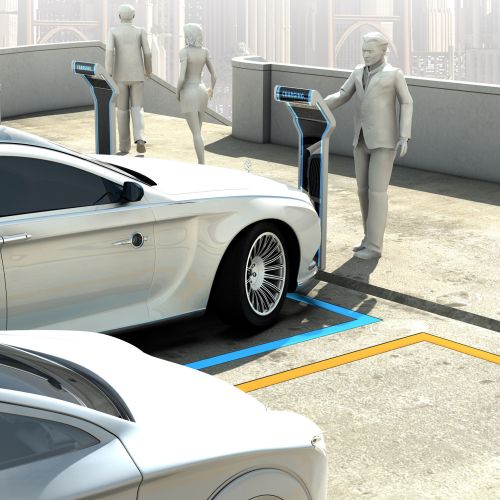 3D / CGI car charging pod
