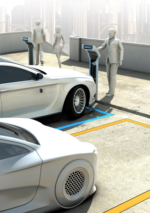 3D / CGI car charging pod