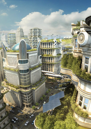 Arquitectura de la ciudad 3D/CGI