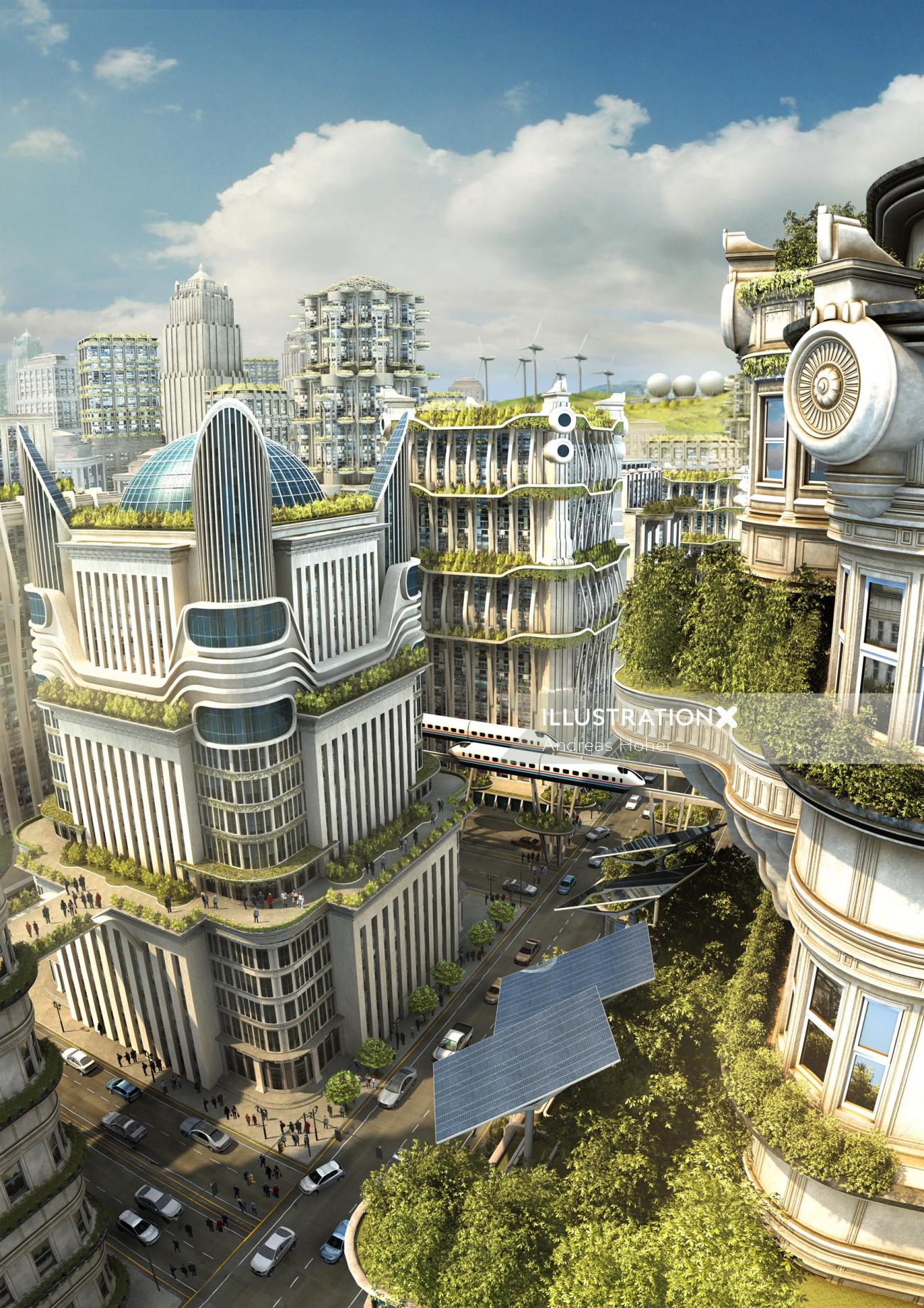 3D / CGI city architecture