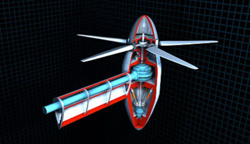 Technical illustration of rotor