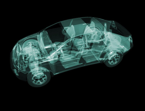 x-ray car 3d illustration 