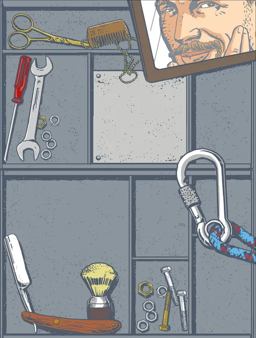 Toolbox with grooming tools and repair items by Andreas Schickert