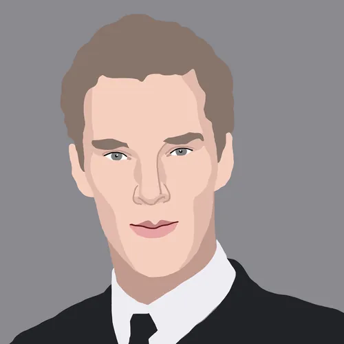 Minimalist portrait of young man with brown hair and black suit by Andreas Schickert