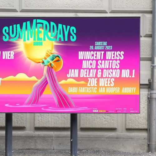 Andrei Nicolescu의 Vibrant SummerDays 음악 축제 라인업 포스터