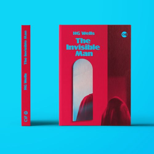 Book cover design of The Invisible Man by H.G. Wells, art by Andrei Nicolescu