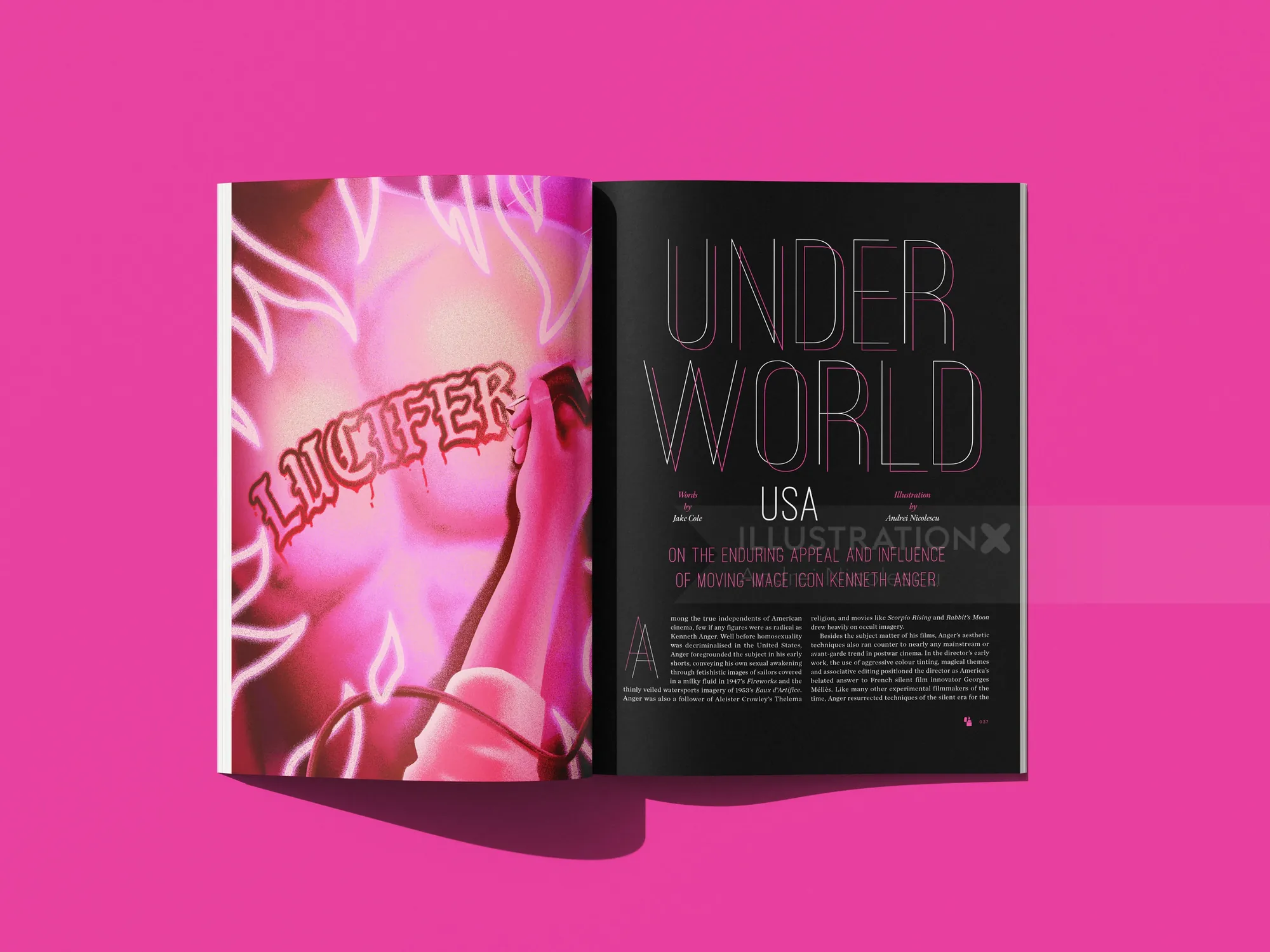 Livro "Open Lucifer and Underworld USA" fotografado por Andrei Nicolescu