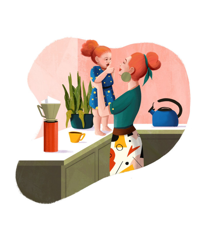 Happy Mother's Day illustration for Grão Gourmet website