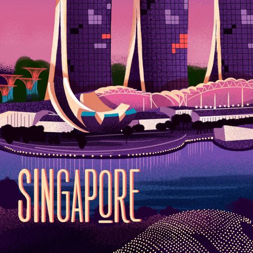 Scenery architecture of Singapore City 