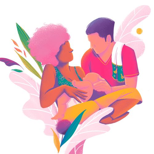 Breastfeeding illustration for A Incrível Jornada book
