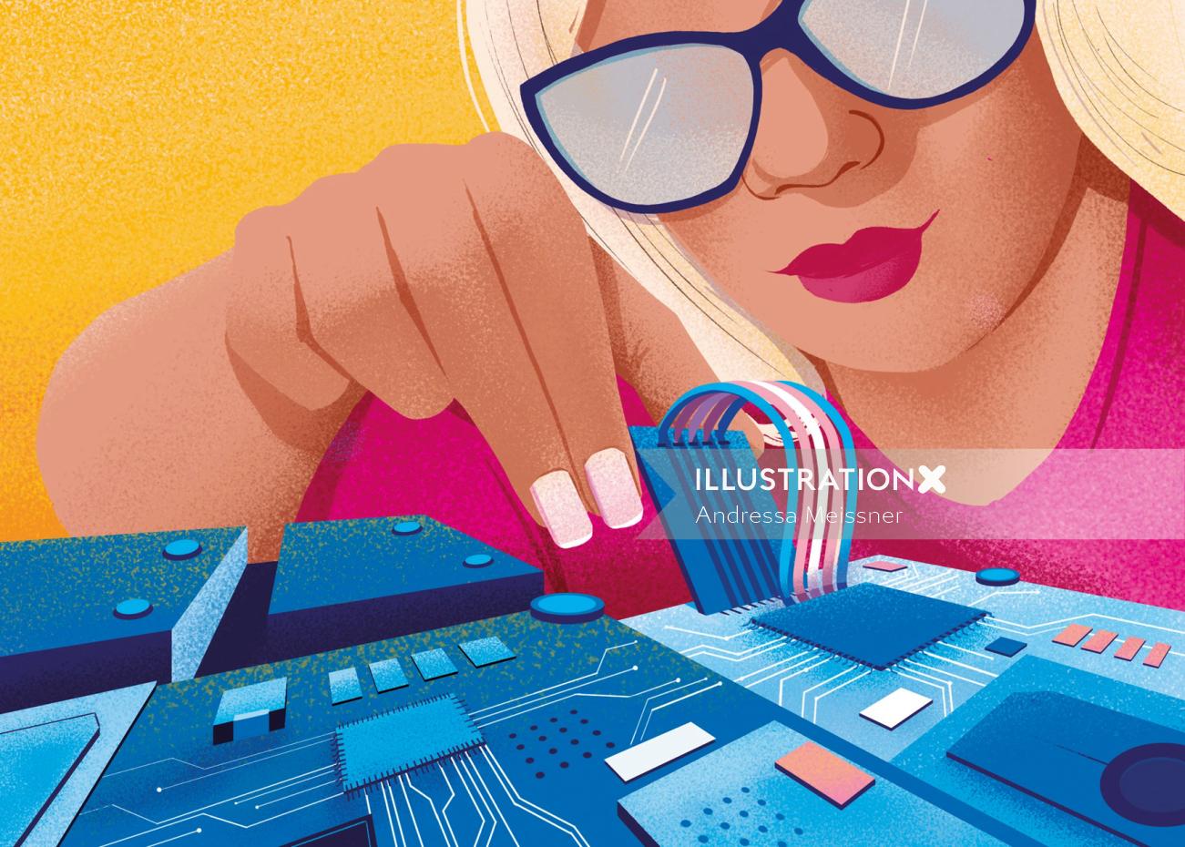 MulheresnaCiênciaMagazineのテクノロジーの女性