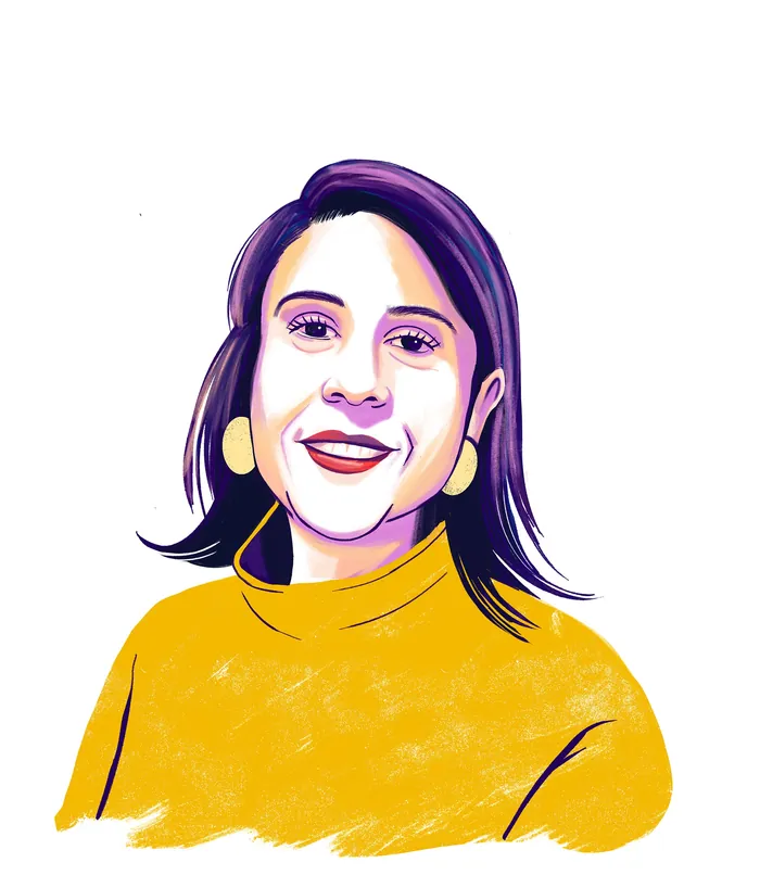 Portrait illustration of Diana Daste, director education British Council by Andressa Meissner