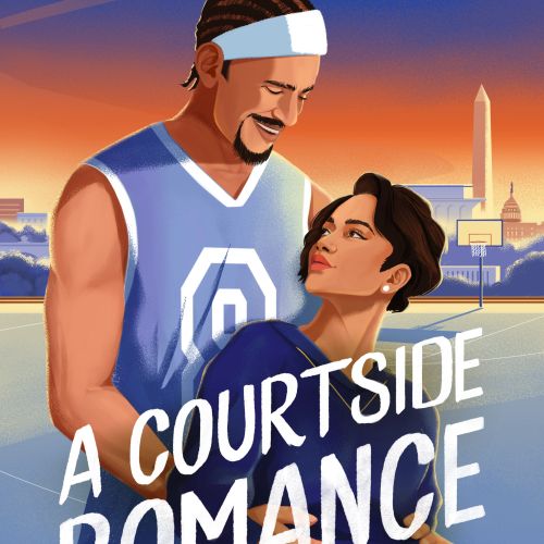 Andressa Meissner’s A Courtside Romance cover shows a basketball player and woman.