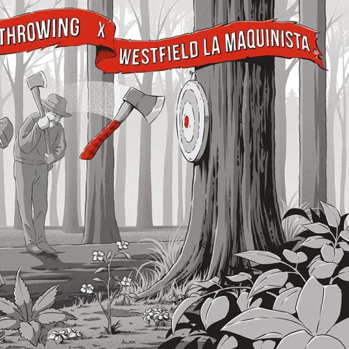 Mural illustration for Barcelona Axe Throwing