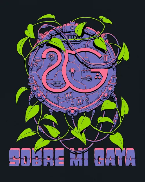 Sobre Mi Gata T-shirt illustration