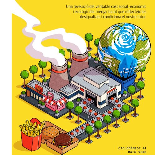 Cover illustration of The Real Cost of Cheap Food by Andreu Zaragoza