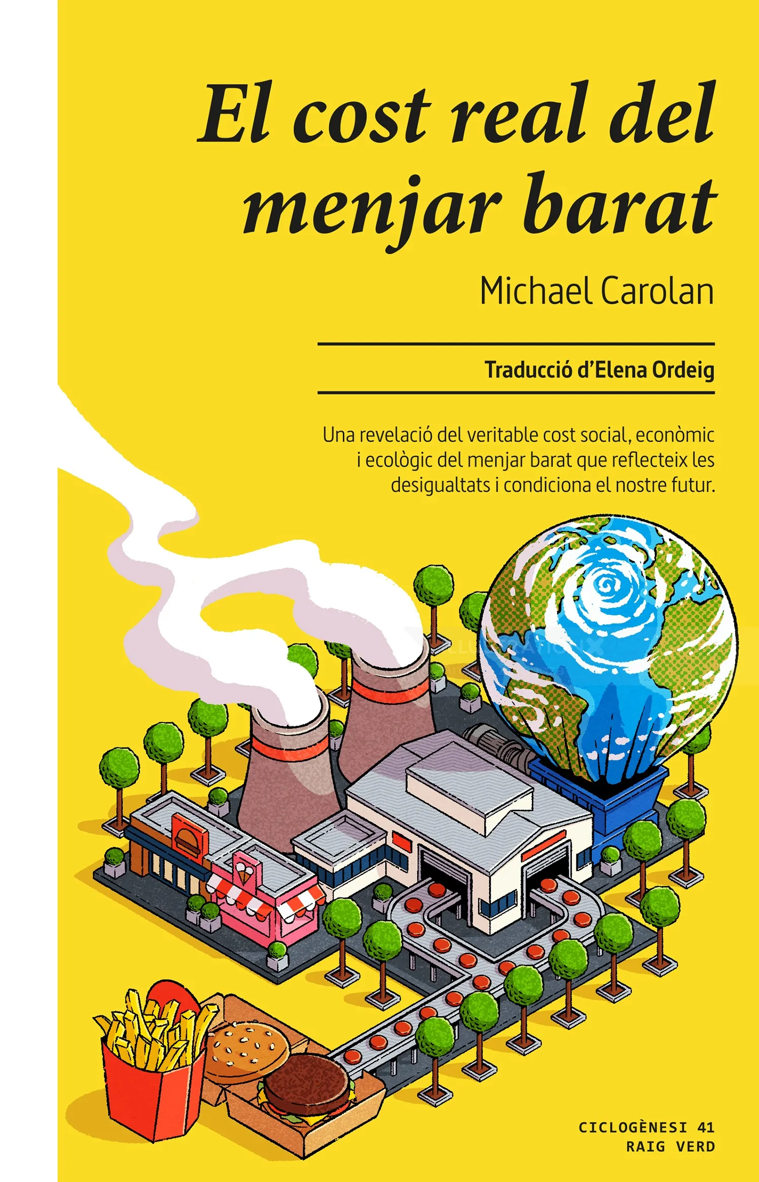 Cover illustration of The Real Cost of Cheap Food by Andreu Zaragoza