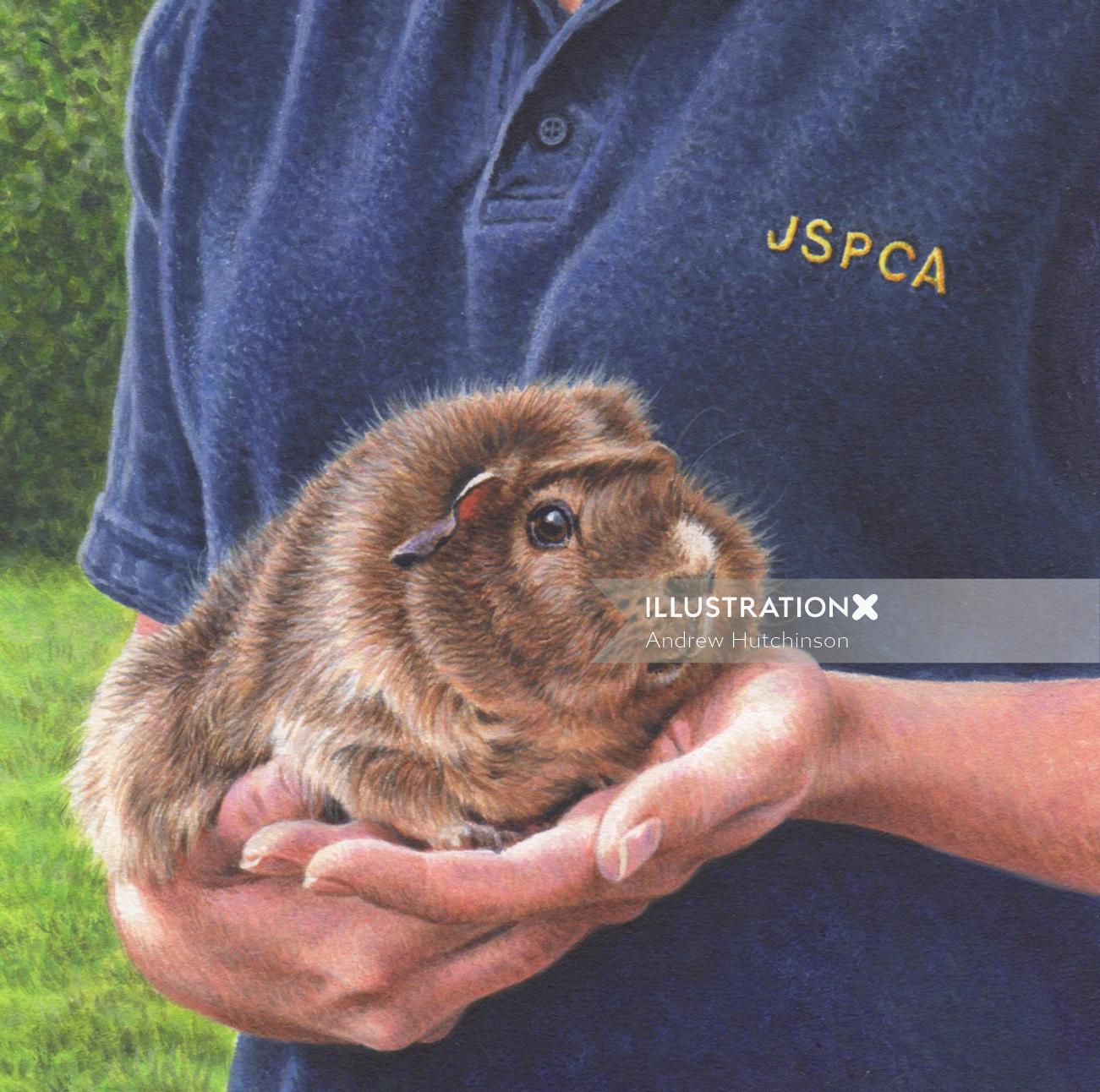 bénévoles de soins aux animaux de Jersey Post