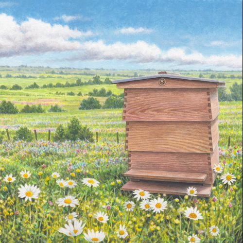 Honey Meadow Farm in a painting