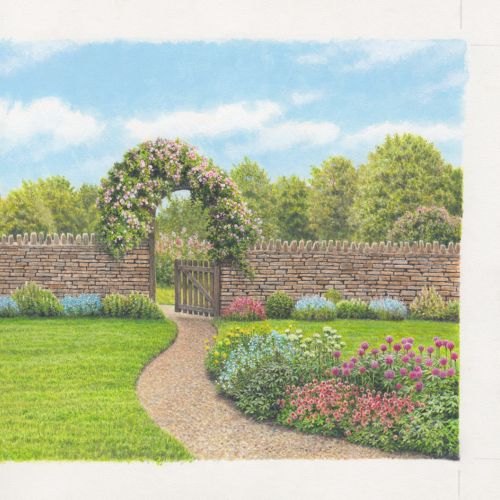 Design for a walled garden landscape