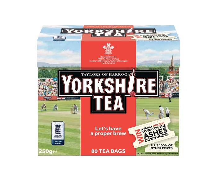 Andrew Hutchinson's artwork for a Yorkshire tea box.