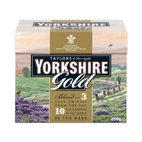 Labeling for Yorkshire Gold by Taylors of Harrogate