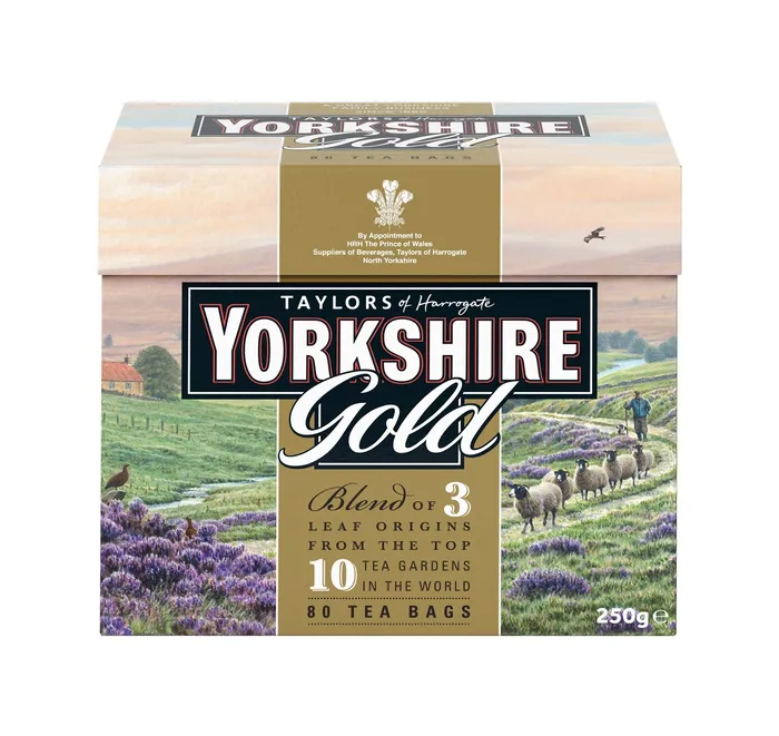 Labeling for Yorkshire Gold by Taylors of Harrogate