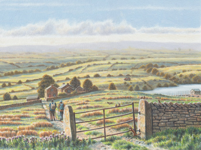 Paysage des fermes de thé du Yorkshire