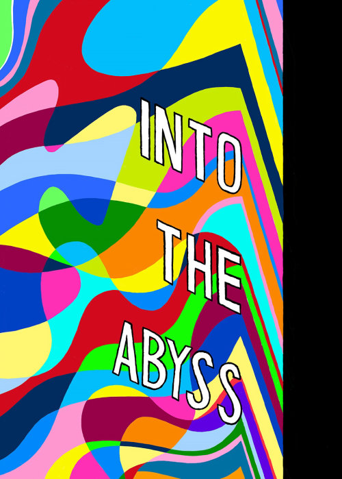 Into the abyss lettering art on book cover 