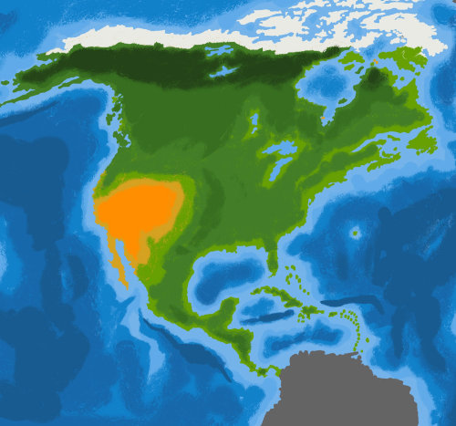 Map of North America
